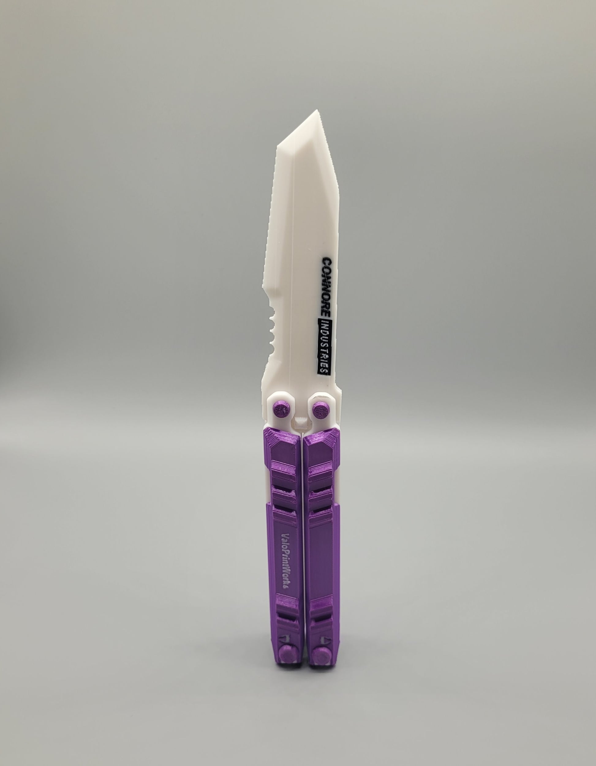 Valorant Recon Knife Skin in lila-weiß frontal stehend