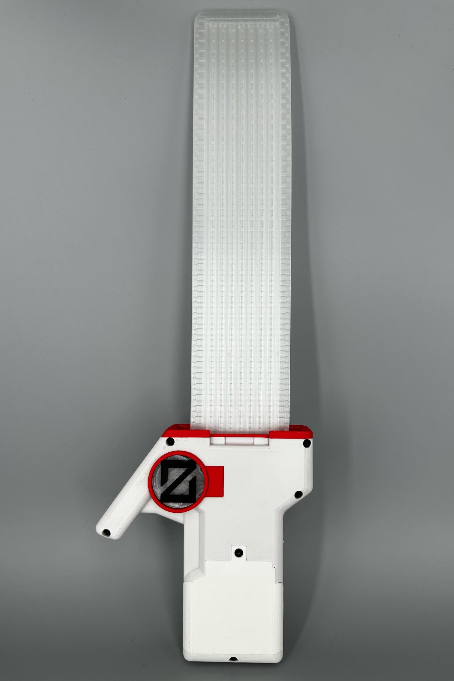 Valorant Waveform Skin mit leuchtendem Schwert in Weiß Rot von hinten