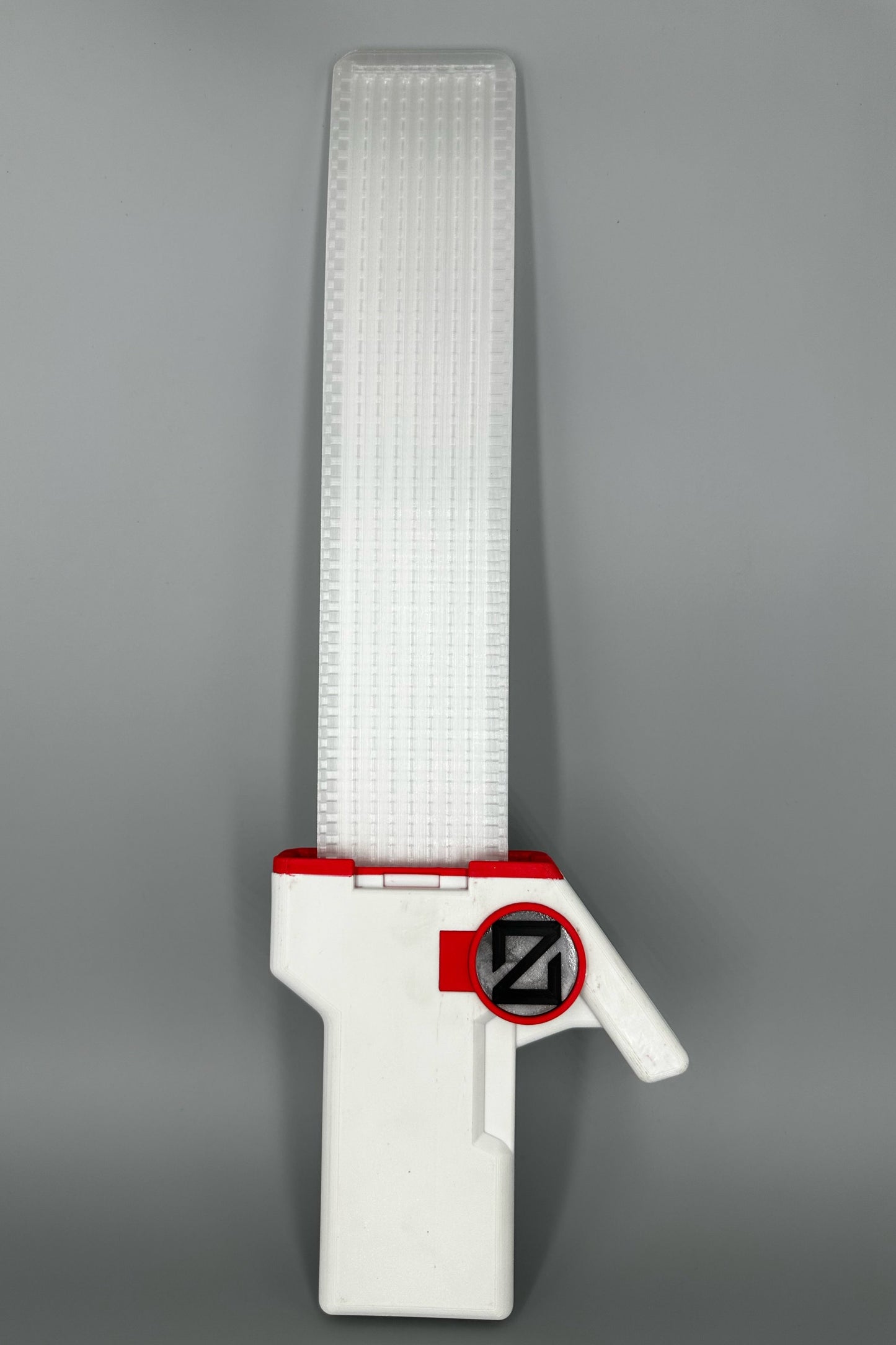 Valorant Waveform Skin mit leuchtendem Schwert in Weiß Rot frontal